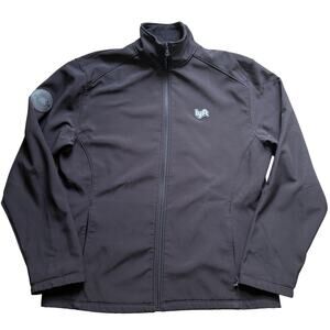 Lyft 1K Black‎ Shell Jacket Fleece Lined Unisex XL Rideshare Driver Polyester